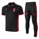 Polo Set Completo Manchester United 2019 2020 Nero Rosso