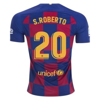 Maglia Barcellona NO.20 S.Roberto Home 2019 2020 Blu Rosso