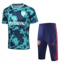 Maglia di Formazione Arsenal Set Completo 2019 2020 Verde Blu Maglia di Formazione Arsenal Set Completo 2019 2020 Verde Blu