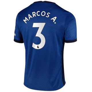 Maglia Chelsea NO.3 Marcos A. Home 2020 2021 Blu