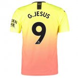 Maglia Manchester City NO.9 G.Jesus Terza 2019 2020 Arancione