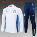 Bambino Felpa Allenamento Italia 2024 2025 Bianco Blu 3 Bambino Felpa Allenamento Italia 2024 2025 Bianco Blu 3