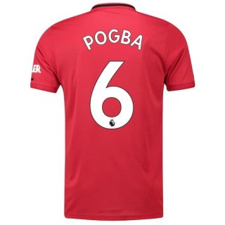 Maglia Manchester United NO.6 Pogba Home 2019 2020 Rosso