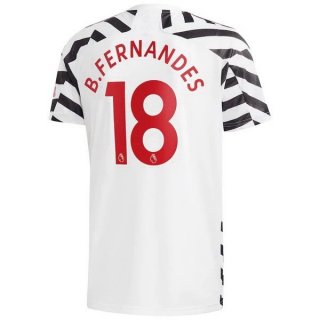 Maglia Manchester United NO.18 B. Fernandes Terza 2020 2021 Bianco