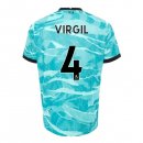 Maglia Liverpool NO.4 Virgil Away 2020 2021 Blu