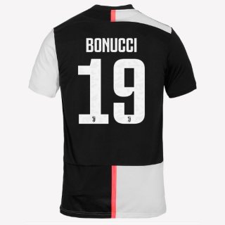 Maglia Juventus NO.19 Bonucci Home 2019 2020 Bianco Nero