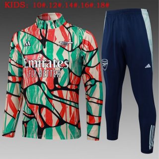 Bambino Felpa Allenamento Arsenal 2025 2026 Verde Rosso