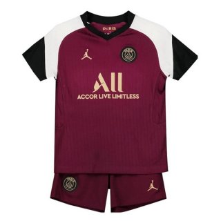 Maglia Paris Saint Germain Terza Bambino 2020 2021 Borgogna