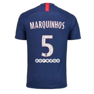 Maglia Paris Saint Germain NO.5 Marquinhos Home 2019 2020 Blu