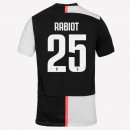 Maglia Juventus NO.25 Rabiot Home 2019 2020 Bianco Nero