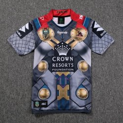 Thailandia Maglia Melbourne Storm Thor 2017 2018 Grigio Thailandia Maglia Melbourne Storm Thor 2017 2018 Grigio