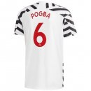 Maglia Manchester United NO.6 Pogba Terza 2020 2021 Bianco