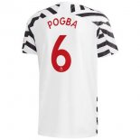 Maglia Manchester United NO.6 Pogba Terza 2020 2021 Bianco