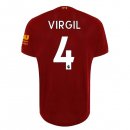Maglia Liverpool NO.4 Virgil Home 2019 2020 Rosso Maglia Liverpool NO.4 Virgil Home 2019 2020 Rosso