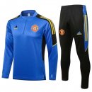 Giacca Manchester United 2022 Blu Nero Giacca Manchester United 2022 Blu Nero