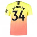 Maglia Manchester City NO.34 Sandler Terza 2019 2020 Arancione Maglia Manchester City NO.34 Sandler Terza 2019 2020 Arancione