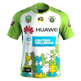 Thailandia Maglia Canberra Raiders 2018 Bianco Verde