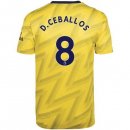 Maglia Arsenal NO.8 D.Ceballos Away 2019 2020 Giallo Maglia Arsenal NO.8 D.Ceballos Away 2019 2020 Giallo
