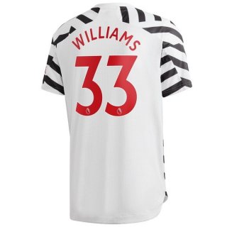 Maglia Manchester United NO.33 Williams Terza 2020 2021 Bianco