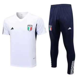 Maglia Italia Set Completo 2023 2024 Bianco Blu