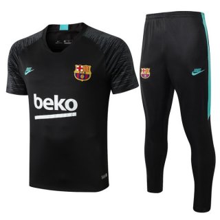 Maglia di Formazione Set Completo Barcellona 2019 2020 Nero Verde
