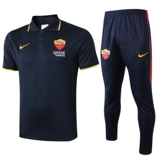 Polo Set Completo As Roma 2019 2020 Nero Giallo