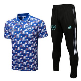 Polo Arsenal Set Completo 2022 2023 Blu