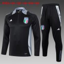Bambino Felpa Allenamento Italia 2024 2025 Nero Grigio 3 Bambino Felpa Allenamento Italia 2024 2025 Nero Grigio 3
