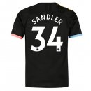 Maglia Manchester City NO.34 Sandler Away 2019 2020 Nero Maglia Manchester City NO.34 Sandler Away 2019 2020 Nero