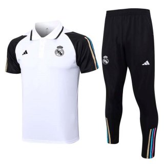 Polo Real Madrid Set Completo 2023 2024 Bianco Nero