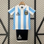 Maglia Argentina Home Retro Bambino 1986 Maglia Argentina Home Retro Bambino 1986