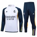 Felpa Real Madrid 2024 Bianco Blu Felpa Real Madrid 2024 Bianco Blu