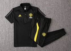 Polo Manchester United Set Completo 2019 2020 Nero Giallo