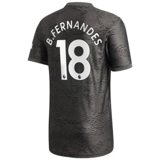 Maglia Manchester United NO.18 B. Fernandes Away 2020 2021 Nero