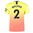Maglia Manchester City NO.2 Walker Terza 2019 2020 Arancione