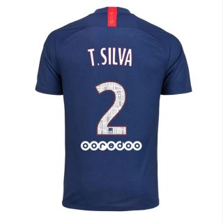 Maglia Paris Saint Germain NO.2 T.Silva Home 2019 2020 Blu