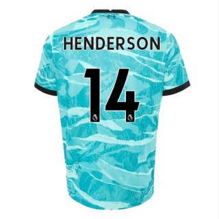 Maglia Liverpool NO.14 Henderson Away 2020 2021 Blu