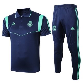 Polo Real Madrid Set Completo 2019 2020 Blu Navy