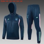 Bambino Felpa Cappuccio Ajax 2024 Blu 2 Bambino Felpa Cappuccio Ajax 2024 Blu 2