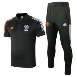 Polo Set Completo Manchester United 2020 2021 Nero