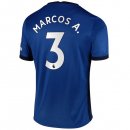 Maglia Chelsea NO.3 Marcos A. Home 2020 2021 Blu Maglia Chelsea NO.3 Marcos A. Home 2020 2021 Blu