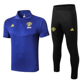 Polo Manchester United Set Completo 2019 2020 Blu Giallo Nero