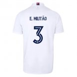 Maglia Real Madrid Home NO.3 E. Militão 2020 2021 Bianco