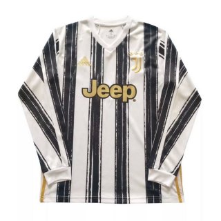 Thailandia Maglia Juventus Home ML 2020 2021 Bianco Nero