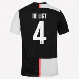 Maglia Juventus NO.4 De Ligt Home 2019 2020 Bianco Nero