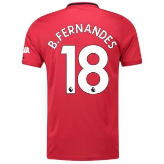 Maglia Manchester United NO.18 B. Fernandes Home 2019 2020 Rosso