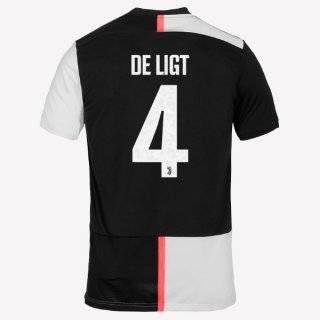 Maglia Juventus NO.4 De Ligt Home 2019 2020 Bianco Nero