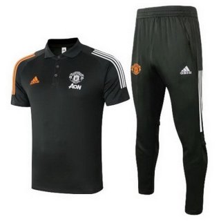 Polo Set Completo Manchester United 2020 2021 Nero