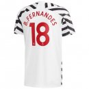 Maglia Manchester United NO.18 B. Fernandes Terza 2020 2021 Bianco