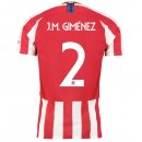 Thailandia Maglia Atletico Madrid NO.2 J.M.Giménez Home 2019 2020 Rosso